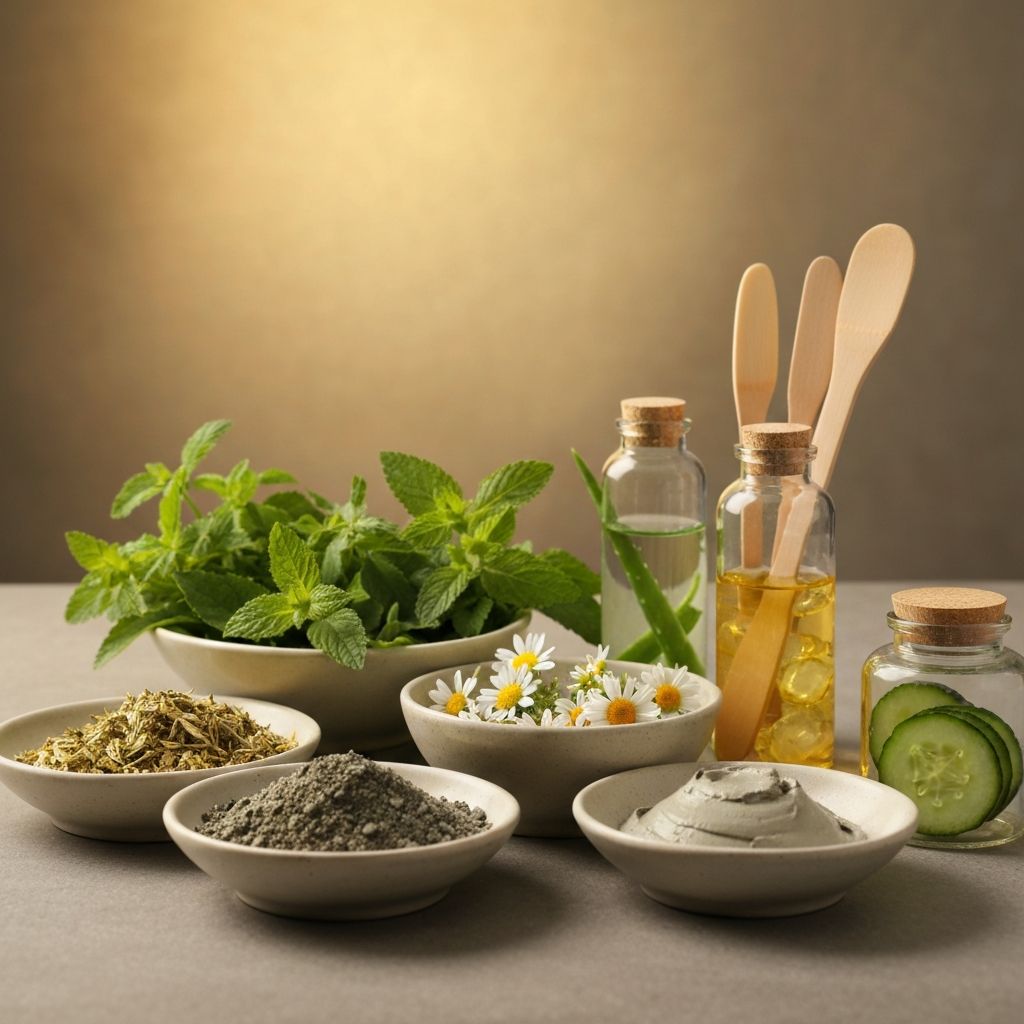 Φυσικά περιεχόμενα ευεξίας που συμβολίζουν ολιστική προσέγγιση